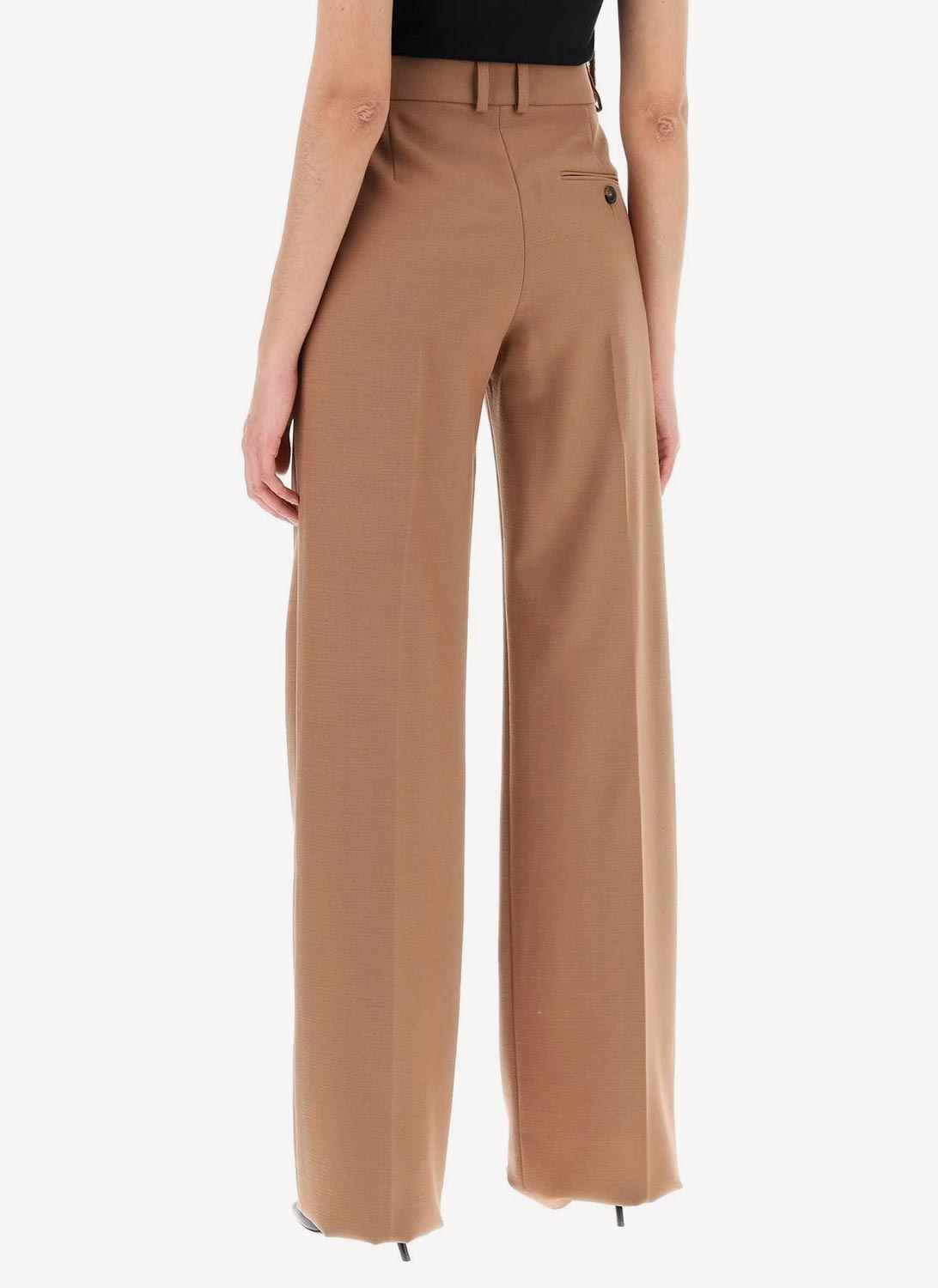 Stella Mc Cartney - Pantalón Ready-To-W Trousers Wool Flannel - Light Camel - Mujer