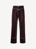 Workwear Cropped Pant - Aubergine - Femme