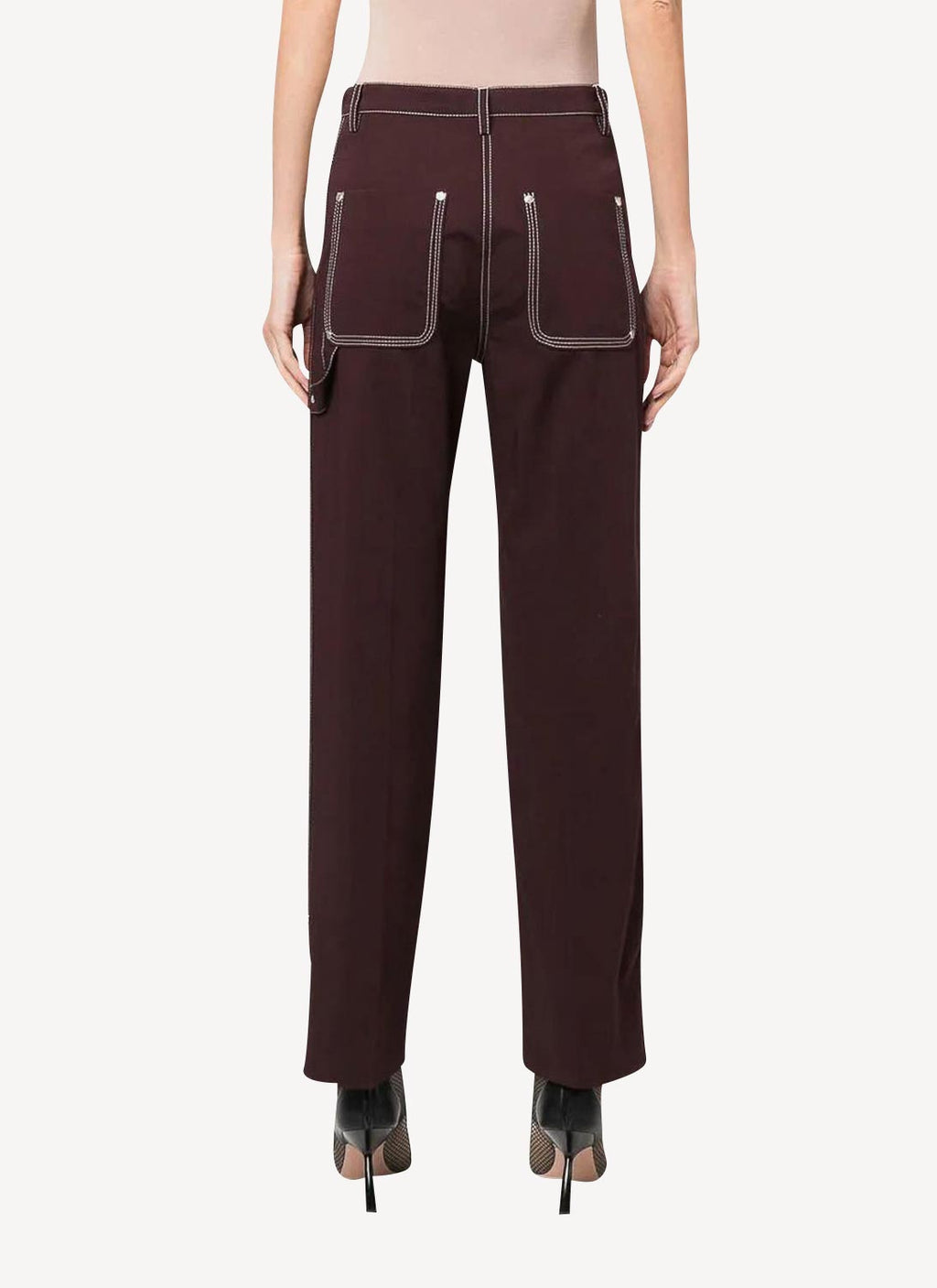 Workwear Cropped Pant - Aubergine - Femme