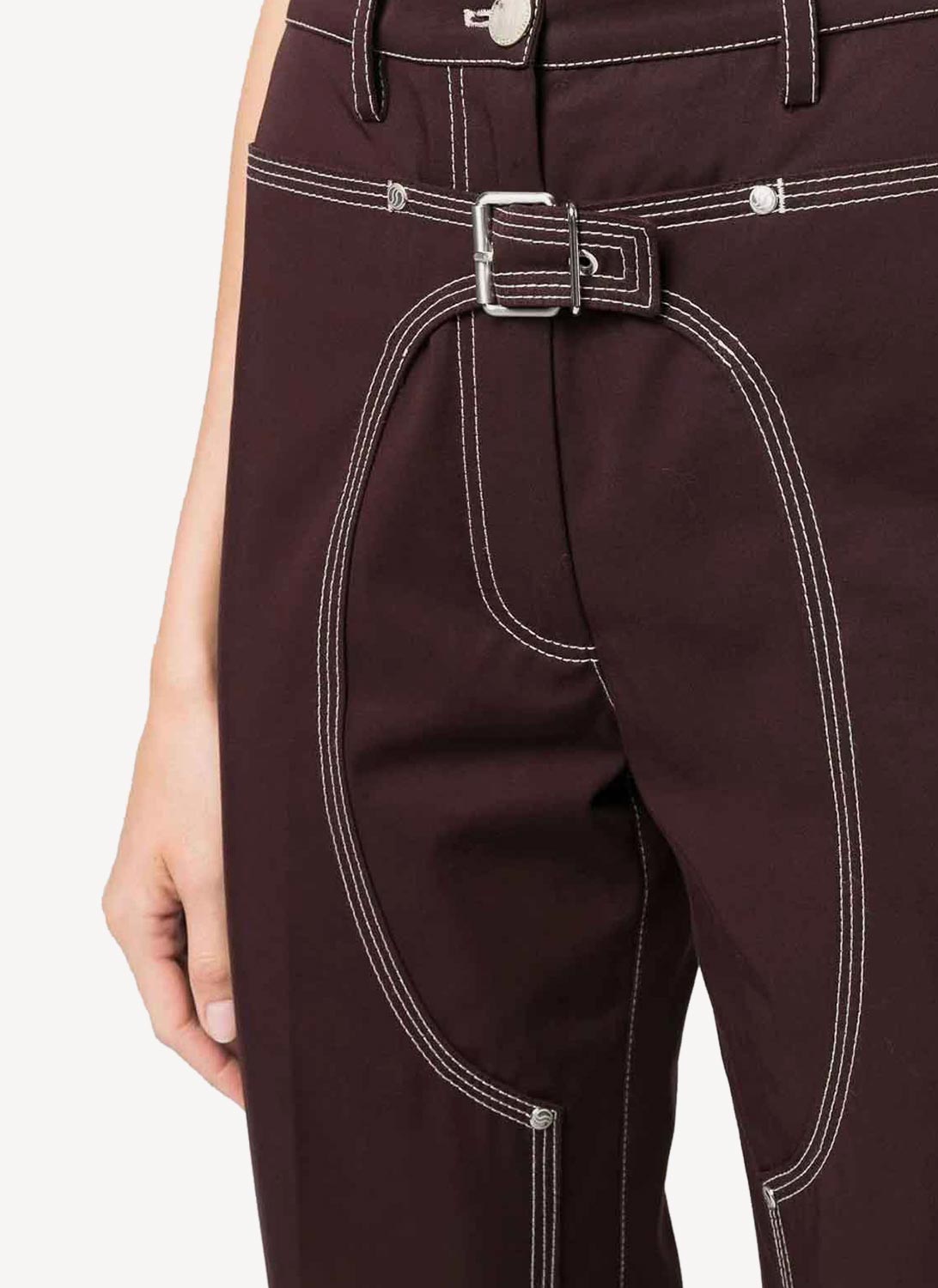 Workwear Cropped Pant - Aubergine - Femme