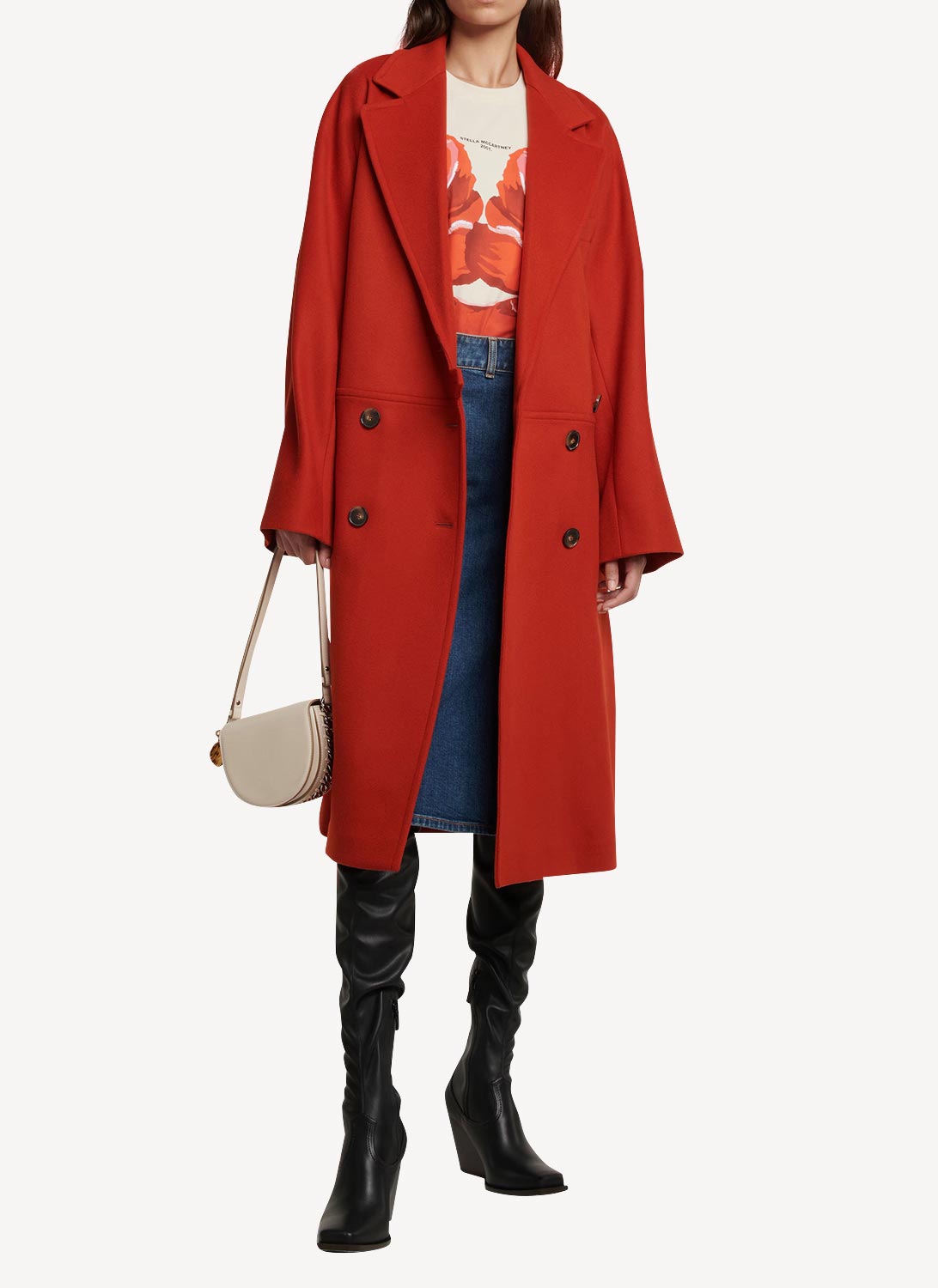 Stella Mc Cartney - Abrigo Ready-To-W Coat - Rust - Mujer