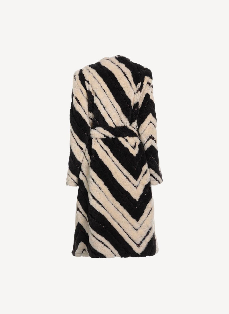 Fur Free Fur Coat - Multicolor Brown - Femme