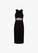 Levels Of Trasparency Knit Dress - Black - Women's