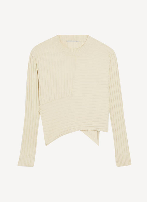 Stella Mc Cartney - Ready-To-W Elevated Cotton Rib Jumper Kni - Cream - Women