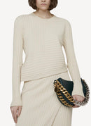 Stella Mc Cartney - Ready-To-W Elevated Cotton Rib Jumper Kni - Cream - Women