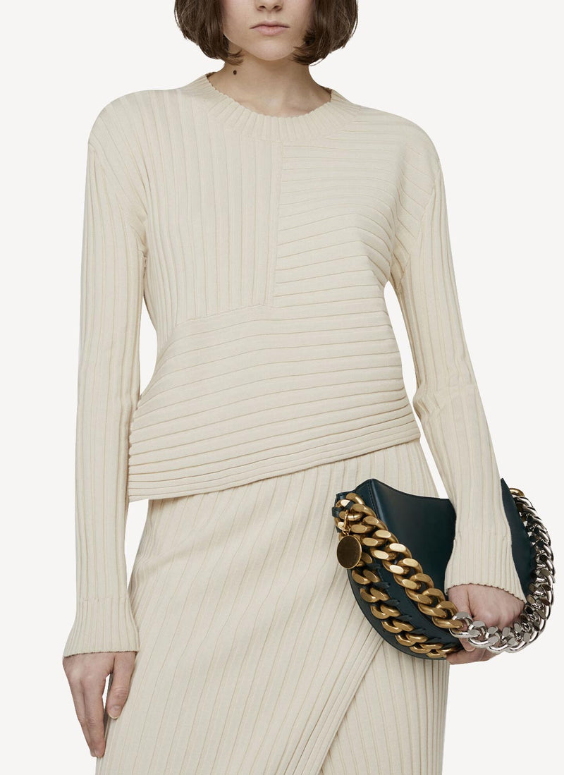 Stella Mc Cartney - Ready-To-W Elevated Cotton Rib Jumper Kni - Cream - Women