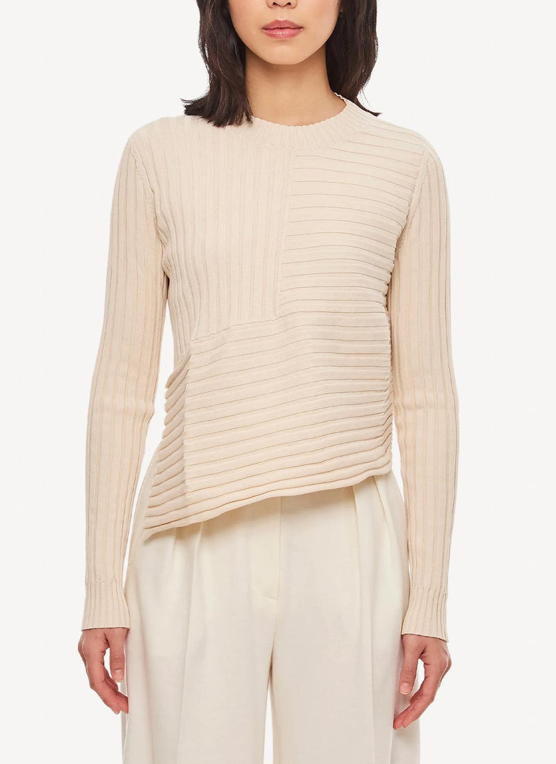 Stella Mc Cartney - Ready-To-W Elevated Cotton Rib Jumper Kni - Cream - Women