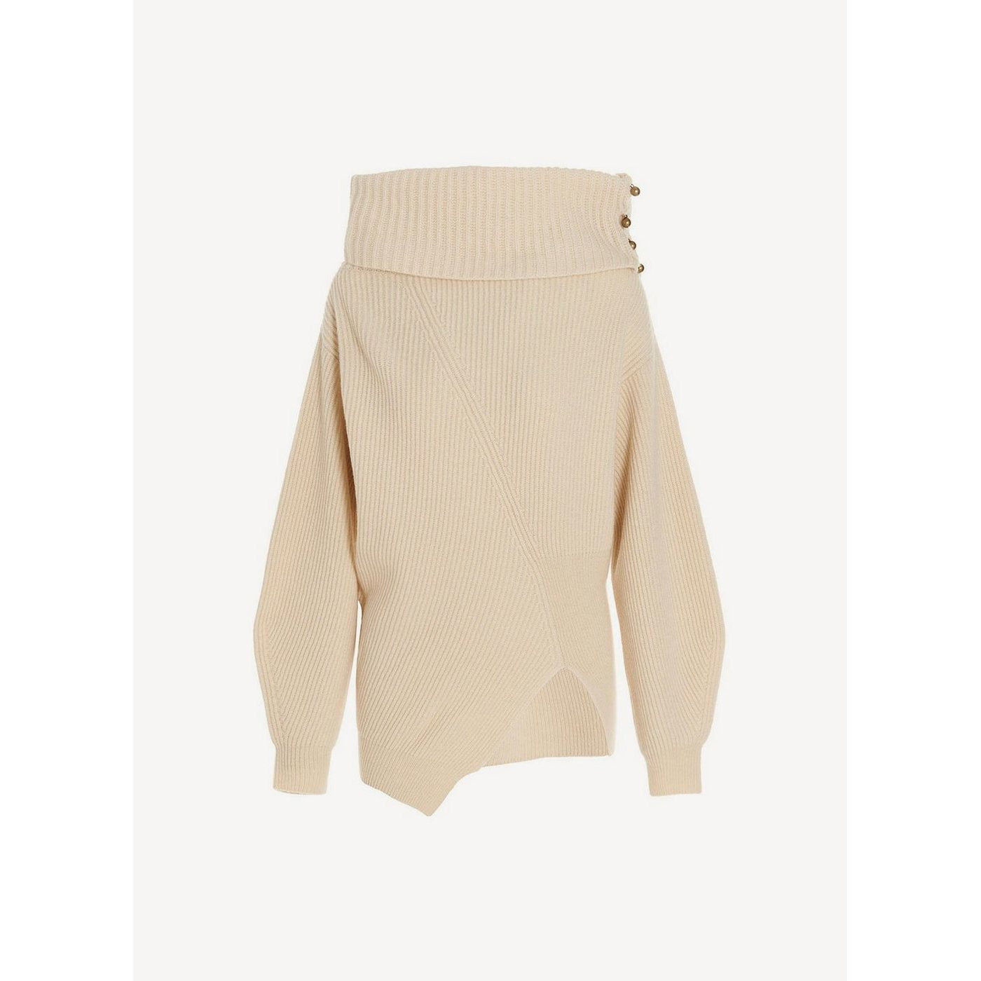 Sudadera 3D Regenerated Cashmere Knit J - Cream - Mujer