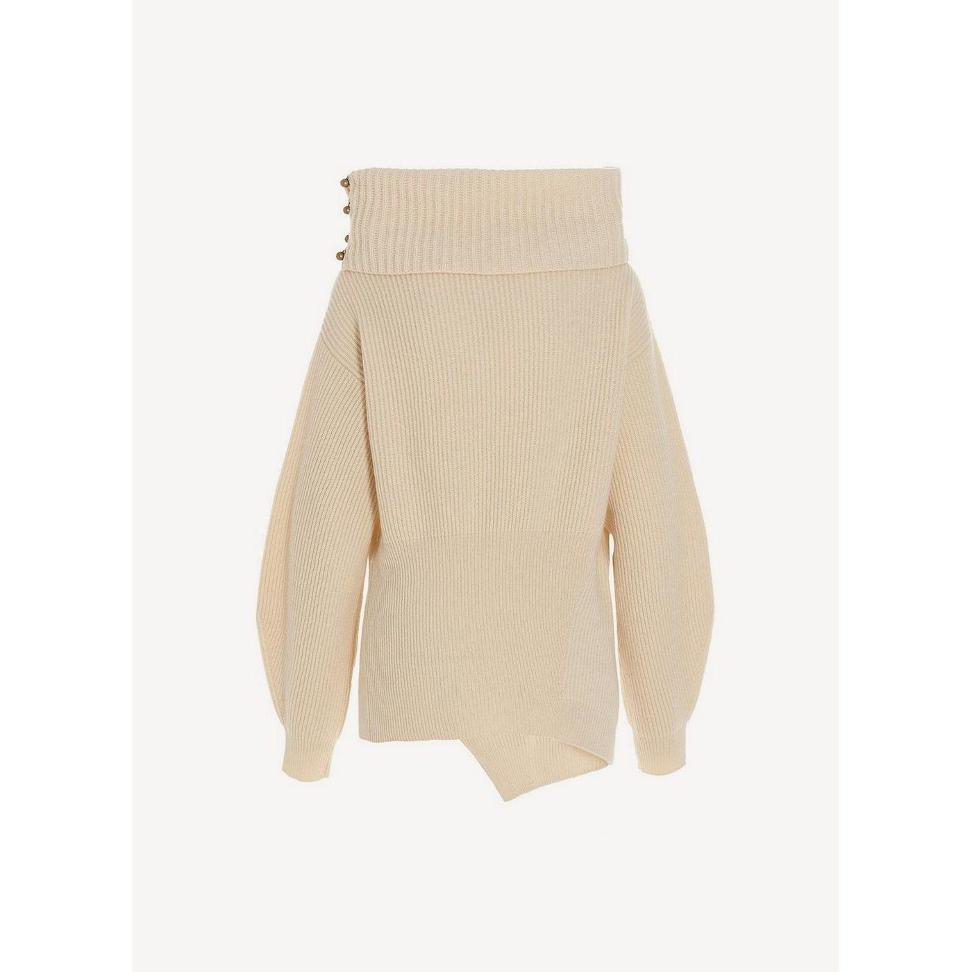 Sudadera 3D Regenerated Cashmere Knit J - Cream - Mujer