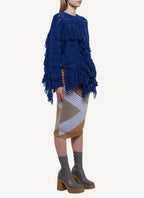 Sweat Airy Alpaca Texture Knit - Jewel Blue - Femme