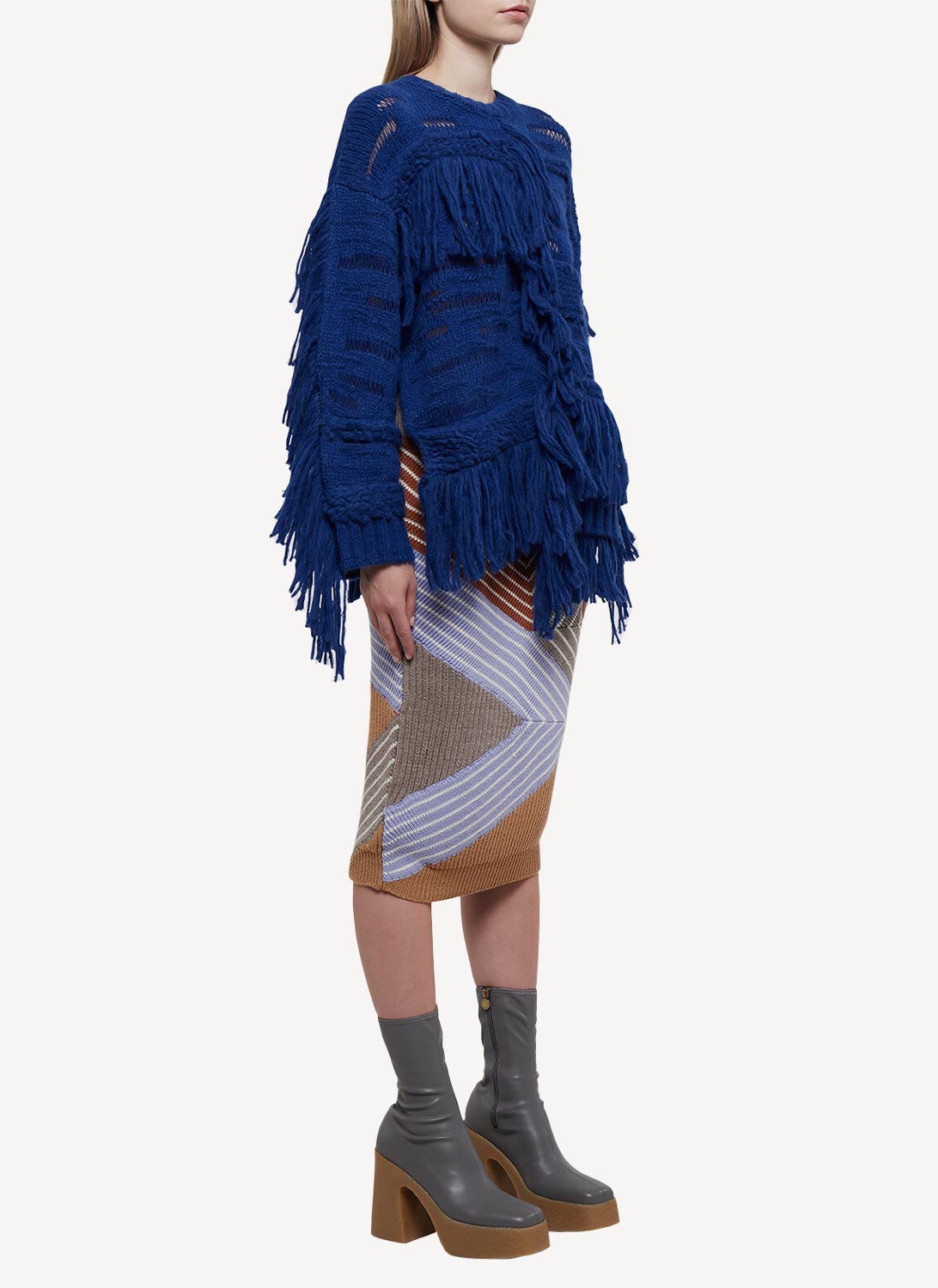 Sweat Airy Alpaca Texture Knit - Jewel Blue - Femme