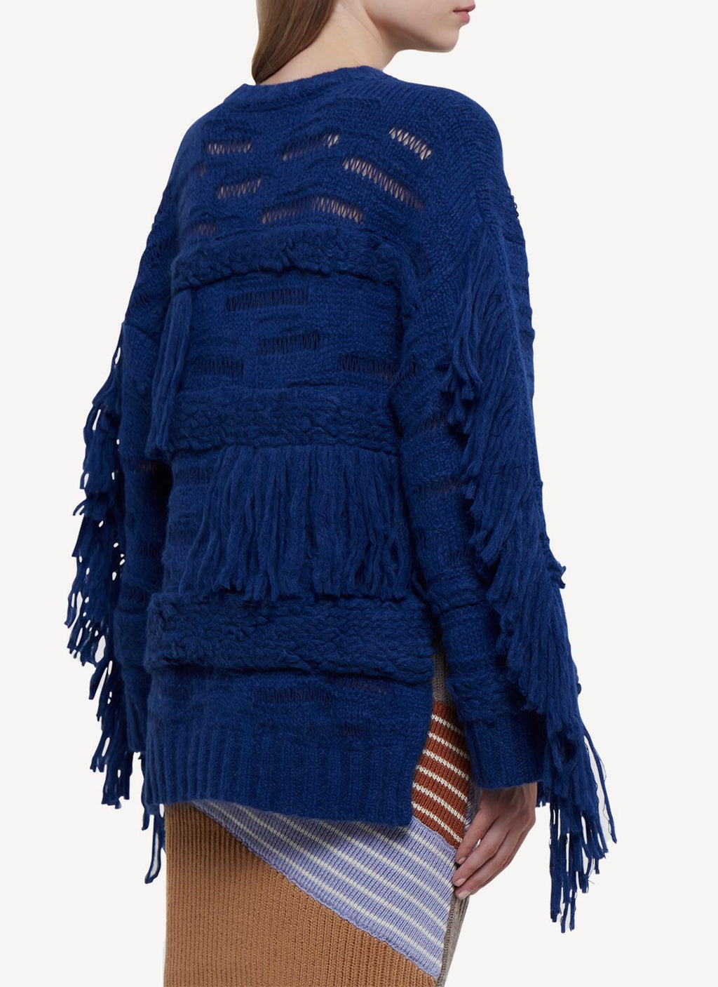 Sweat Airy Alpaca Texture Knit - Jewel Blue - Femme