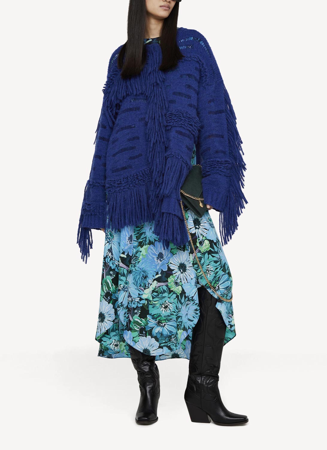 Sweat Airy Alpaca Texture Knit - Jewel Blue - Femme