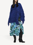 Sweat Airy Alpaca Texture Knit - Jewel Blue - Femme
