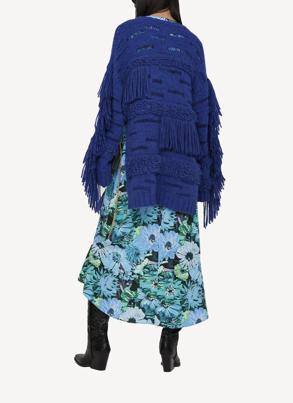 Sweat Airy Alpaca Texture Knit - Jewel Blue - Femme