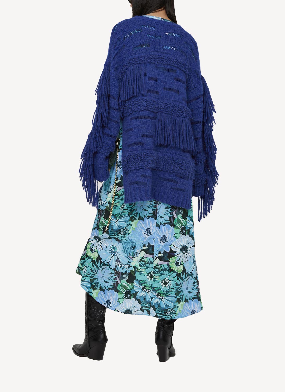 Sweat Airy Alpaca Texture Knit - Jewel Blue - Femme