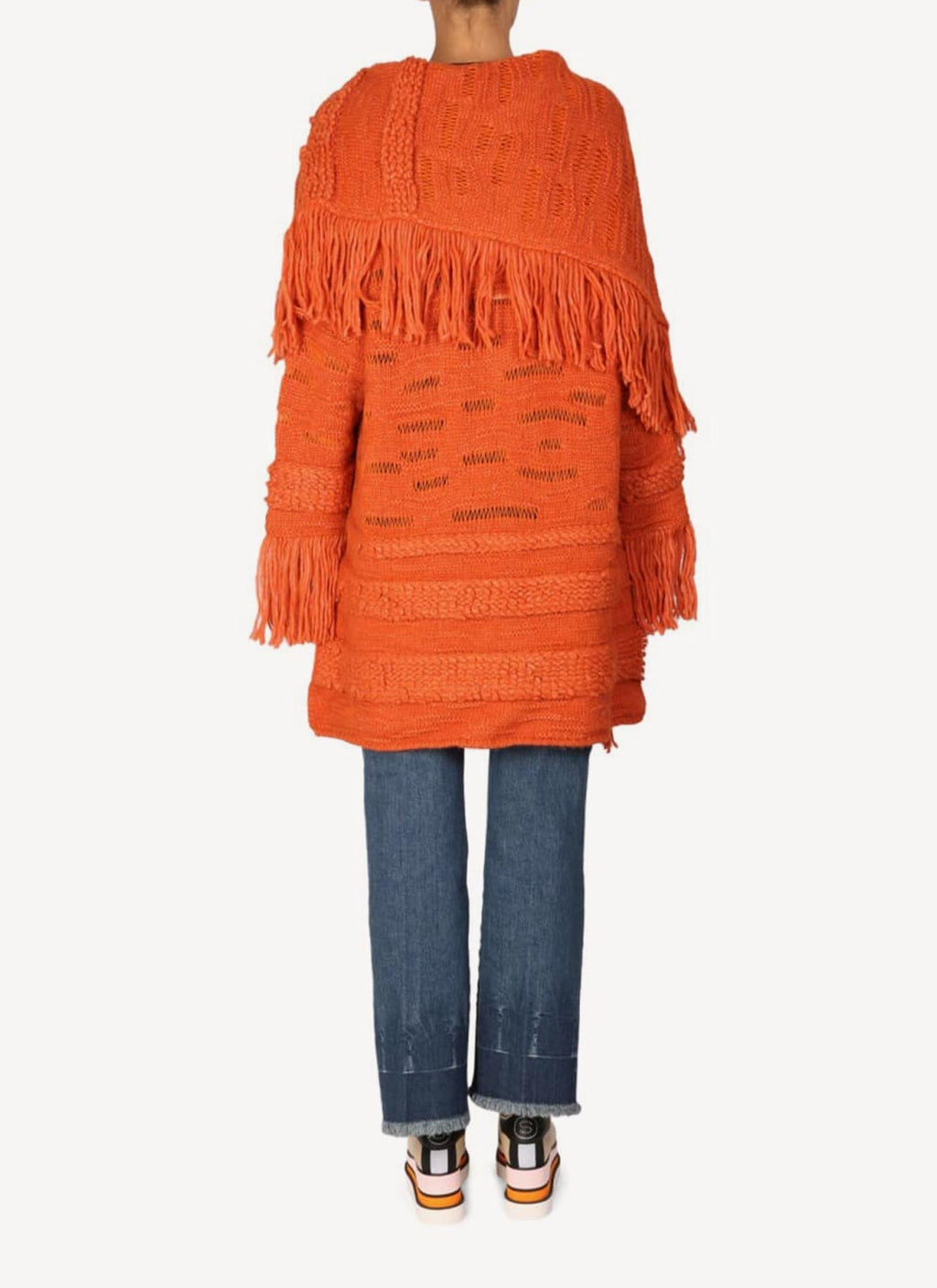 Manteau Airy Alpaca Texture Knit - Tangerine - Femme