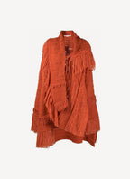 Manteau Airy Alpaca Texture Knit - Tangerine - Femme