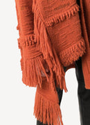 Manteau Airy Alpaca Texture Knit - Tangerine - Femme