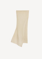 Elevated Cotton Rib Knit Skirt - Cream - Women