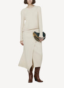 Jupe Elevated Cotton Rib Knit - Cream - Femme