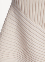 Elevated Cotton Rib Knit Skirt - Cream - Women