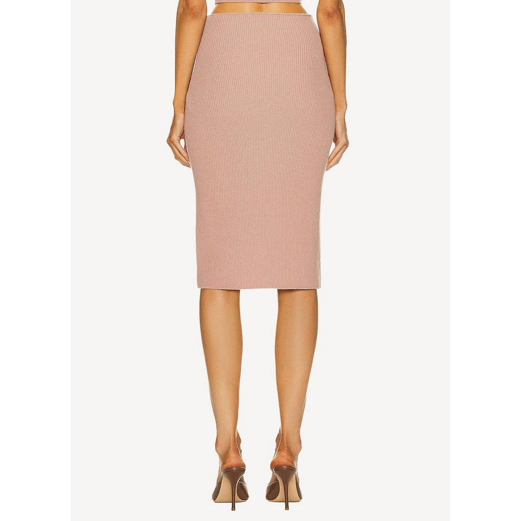 Falda Corset Cut Wool Knit - Blush - Mujer