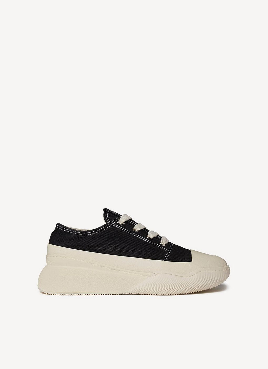 Loop Sneaker Fabric Monogram - Black-White - Femme