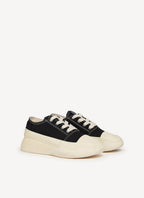 Loop Sneaker Fabric Monogram - Black-White - Femme