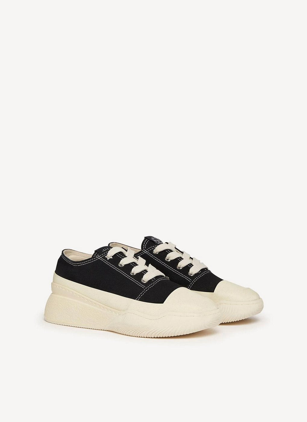 Loop Sneaker Fabric Monogram - Black-White - Femme
