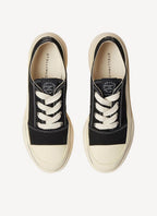 Loop Sneaker Fabric Monogram - Black-White - Femme