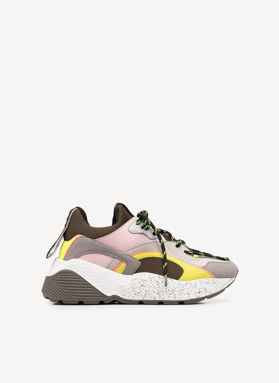 Stella Mc Cartney - Eclypse Ss26 Multi Suede Mater Shoes - Multi Fluo Yellow - Women