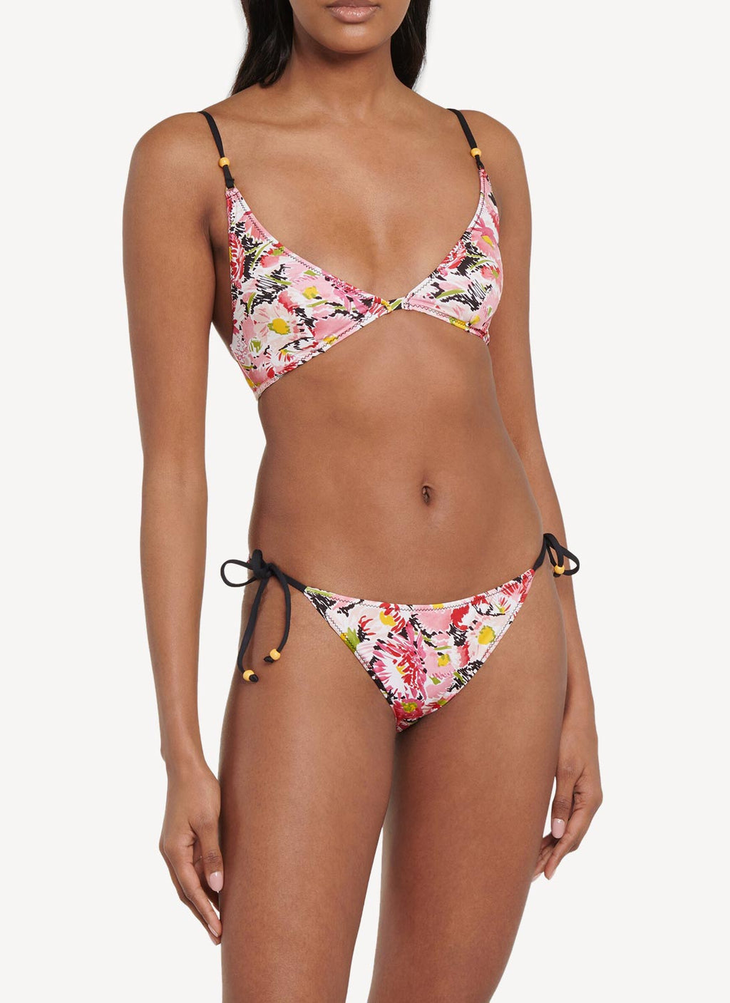 Ss21 S7B011150 Tie Side Bikini - Pink Multicolour - Femme