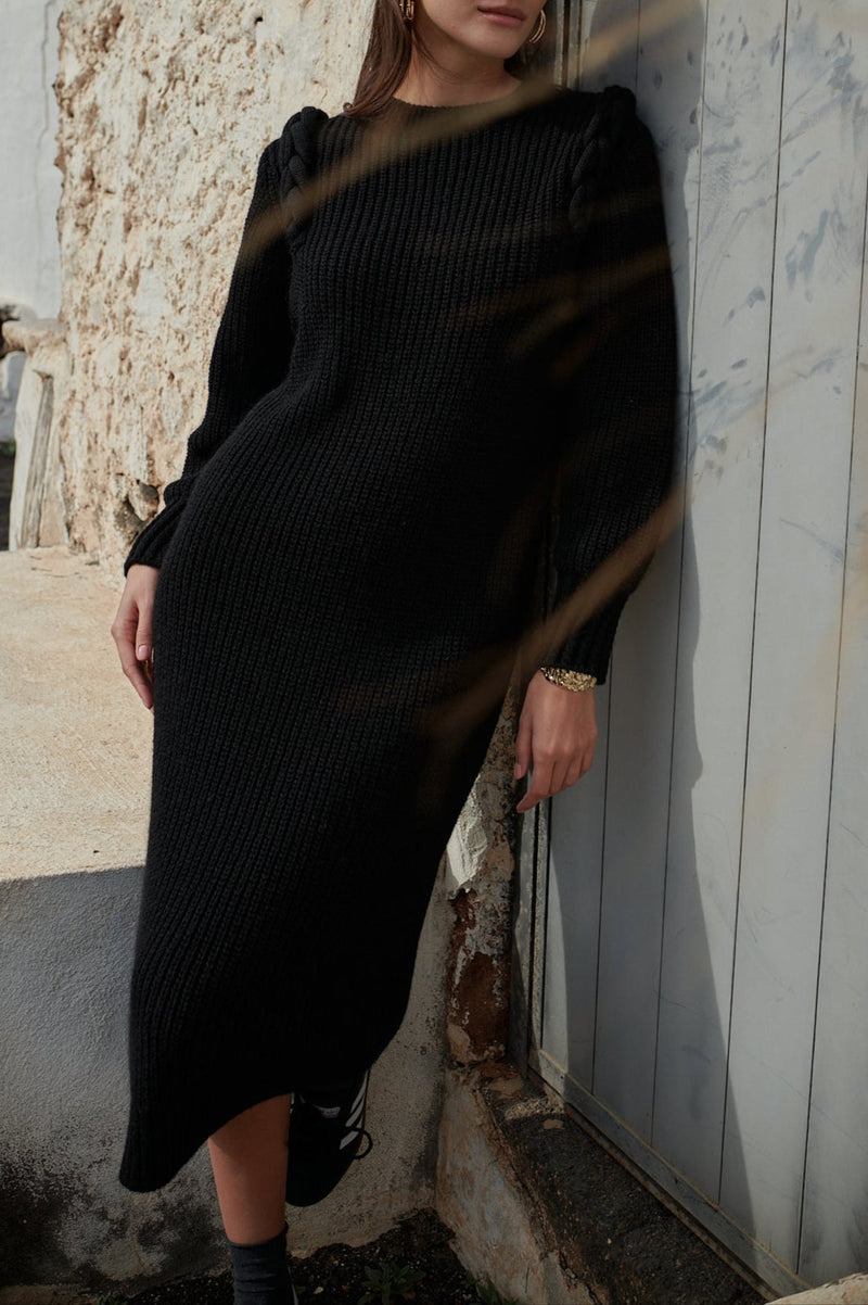 Robe En Maille Kelly Noir