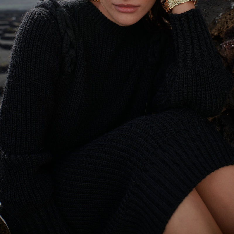 Robe En Maille Kelly Noir