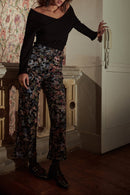 Pantalon Onyx Sequins Fleuris
