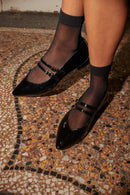 Bebé Charol Negro Heather