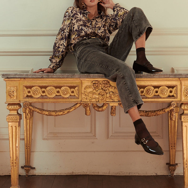 Bebé Charol Negro Heather