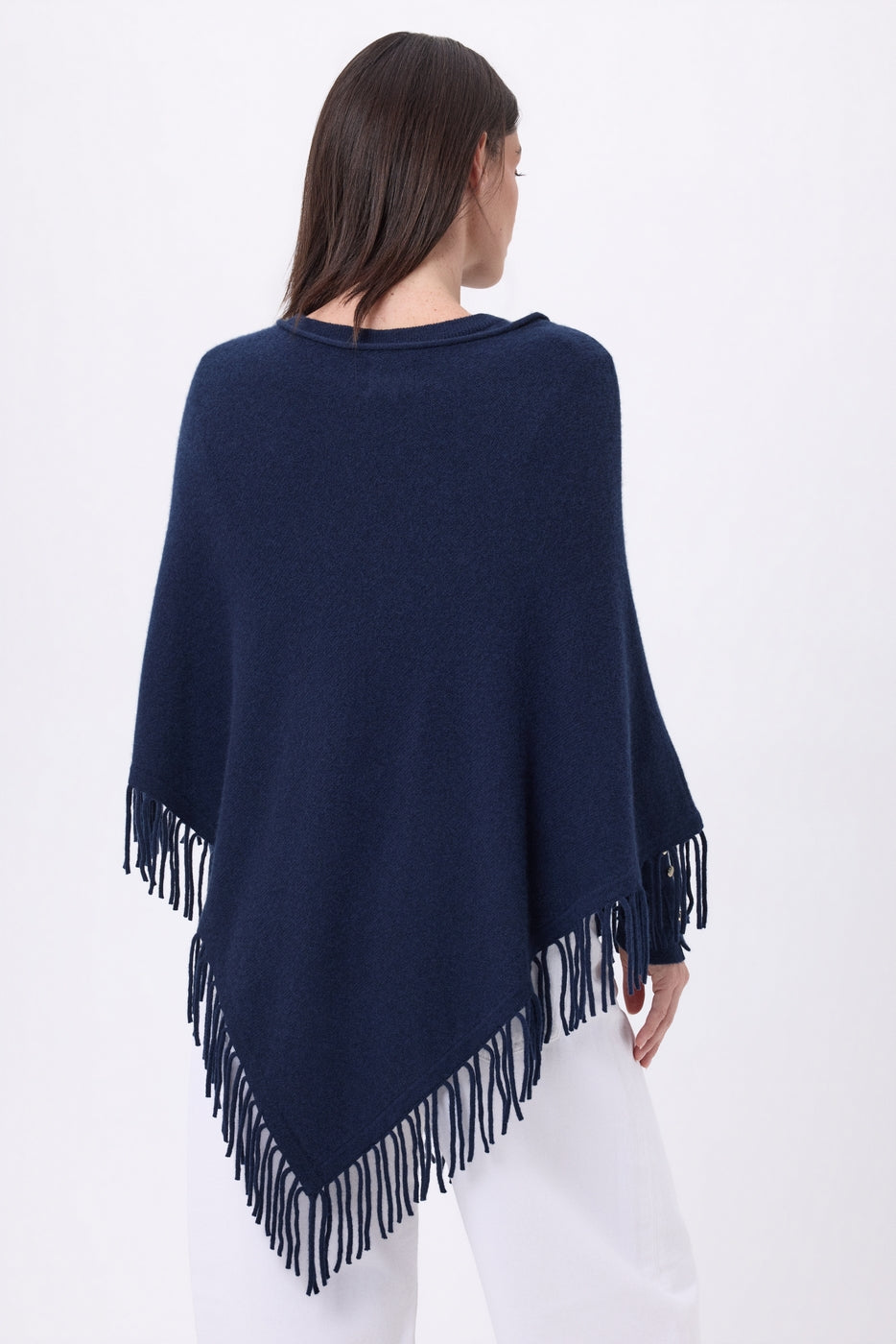 Poncho À Franges Stepp - Bleu Marine - Femme