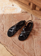 Sandalias Planas Oscar Nappa - Black