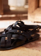 Sandalias Planas Oscar Nappa - Black