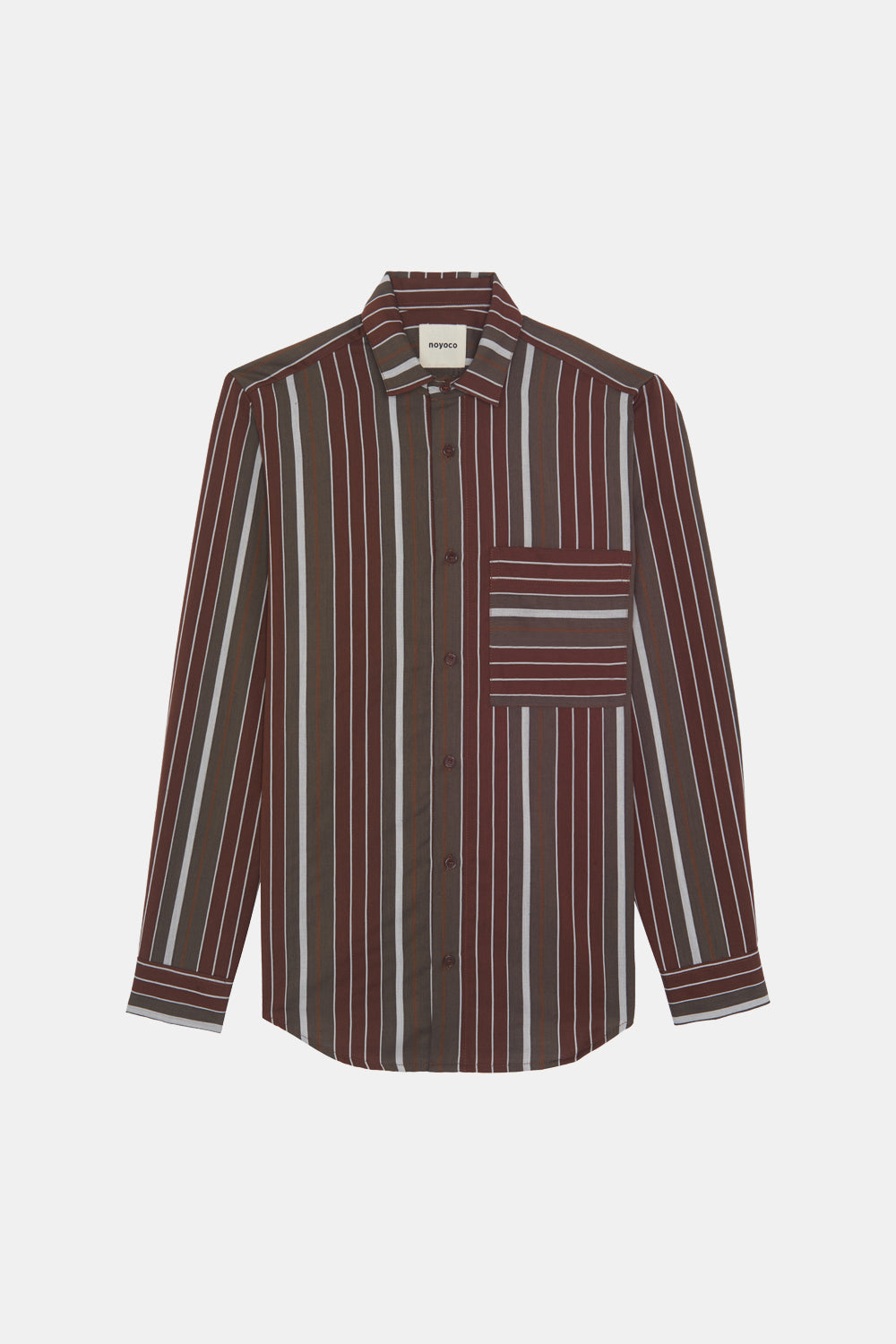Chemise Straight Shirt Burgundy Rayé