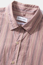 Chemise Manches Courtes Stripes Plum