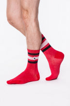 Strip Socks - Rick Red - Unisex