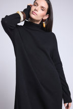 Vestido Cuello Alto Sultana - Negro - Mujer
