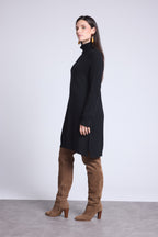 Vestido Cuello Alto Sultana - Negro - Mujer