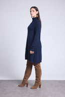 Robe Col Roule Sultana - Bleu Marine - Femme
