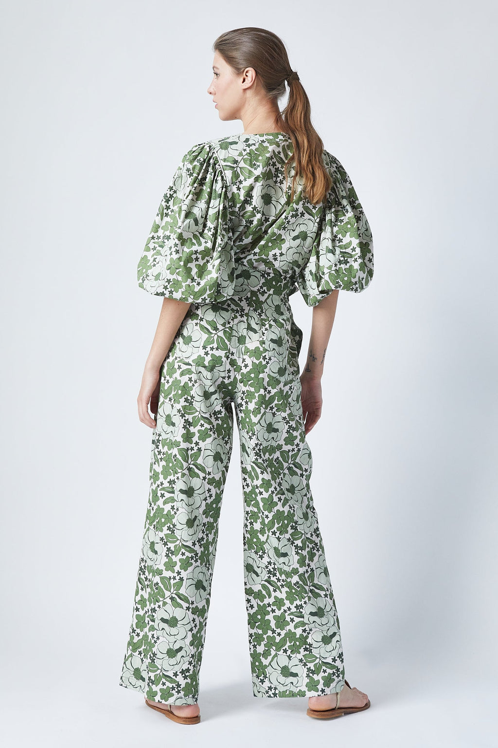 Top Peggy - Green Bloom - Mujer
