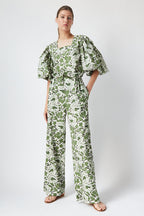 Top Peggy - Green Bloom - Mujer