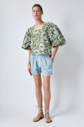 Top Peggy - Green Bloom - Mujer